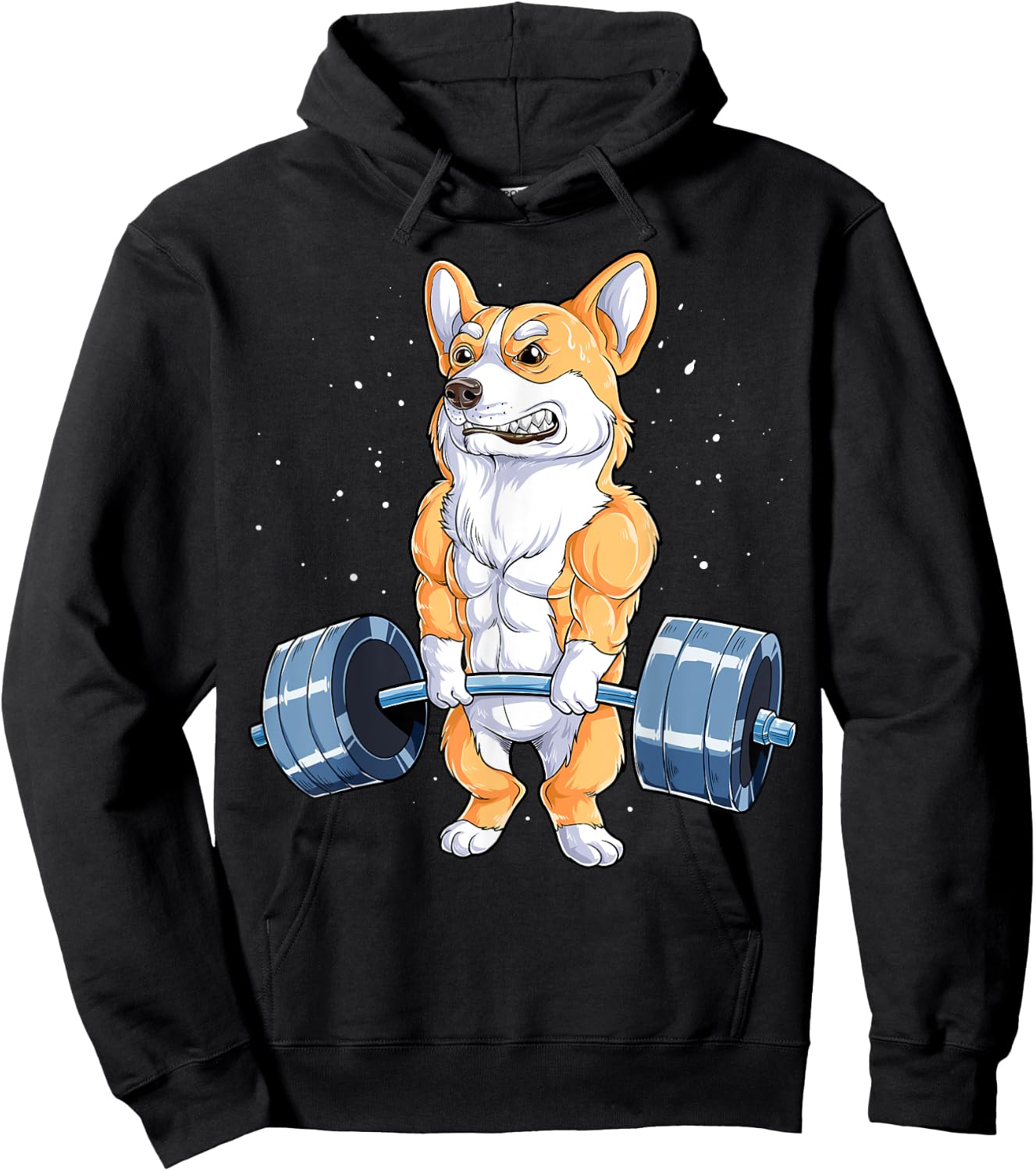 Corgi Weightlifting Funny Deadlift Men Fitness Gym Workout Hoodie - Hoodie | Black