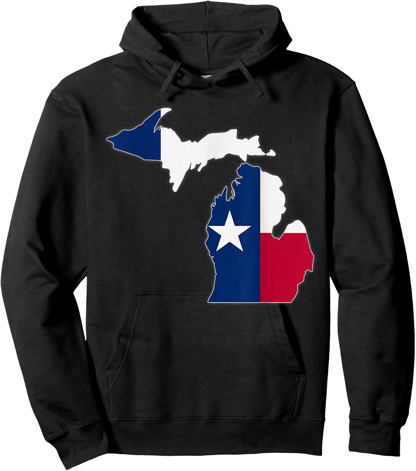 MICHIGAN STATE MAP TEXAS TX Flag Roots Men Women Gift Hoodie - Hoodie | Black