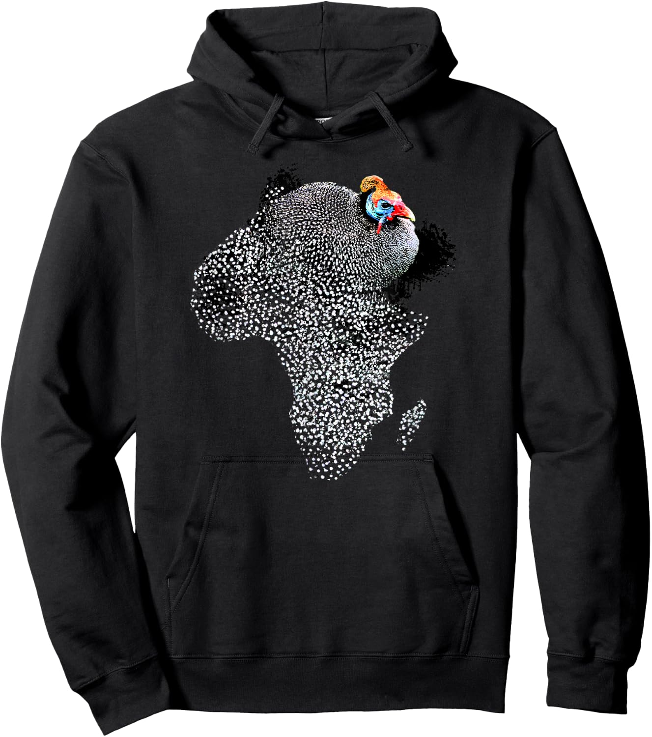 Cute Bird Shirt, Guinea Fowl T Shirt Hoodie - Hoodie | Black