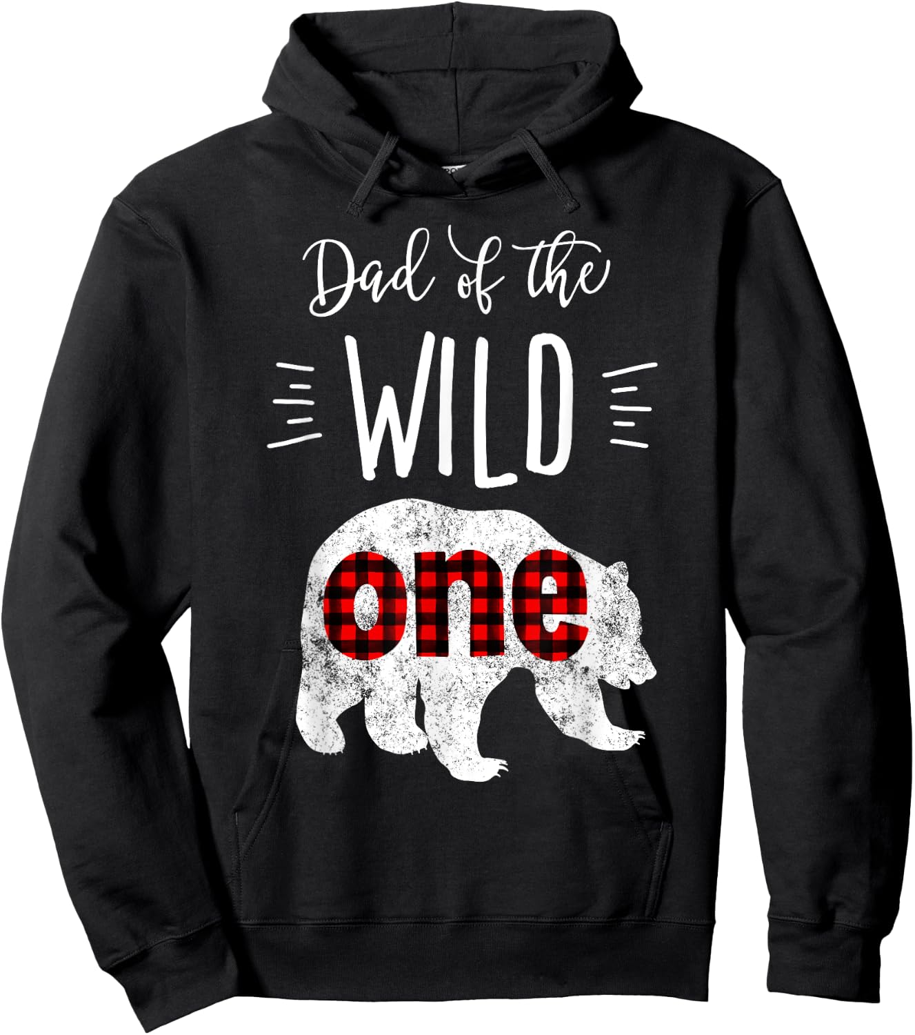 Dad of the Wild One Shirt Bear Lumberjack 1st Birthday Hoodie - Hoodie | Black