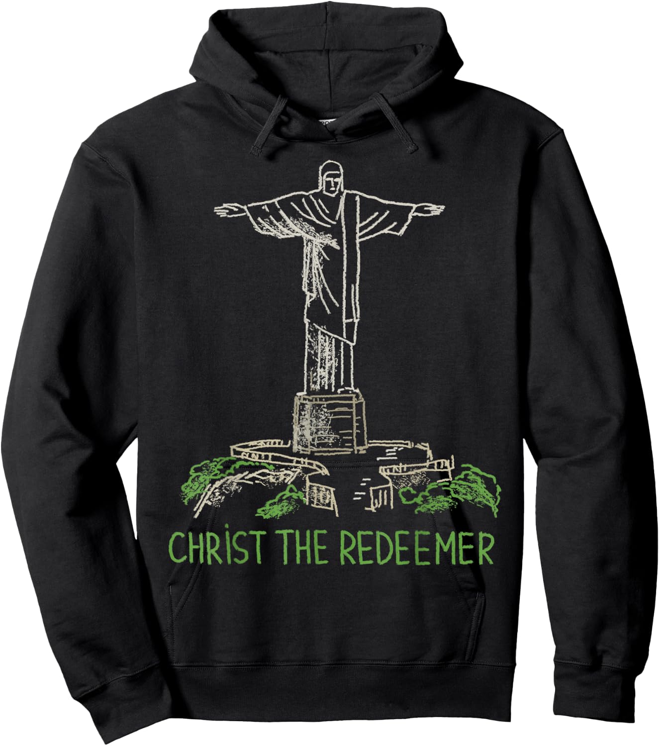 Christ the Redeemer T Shirt Hoodie - Hoodie | Black