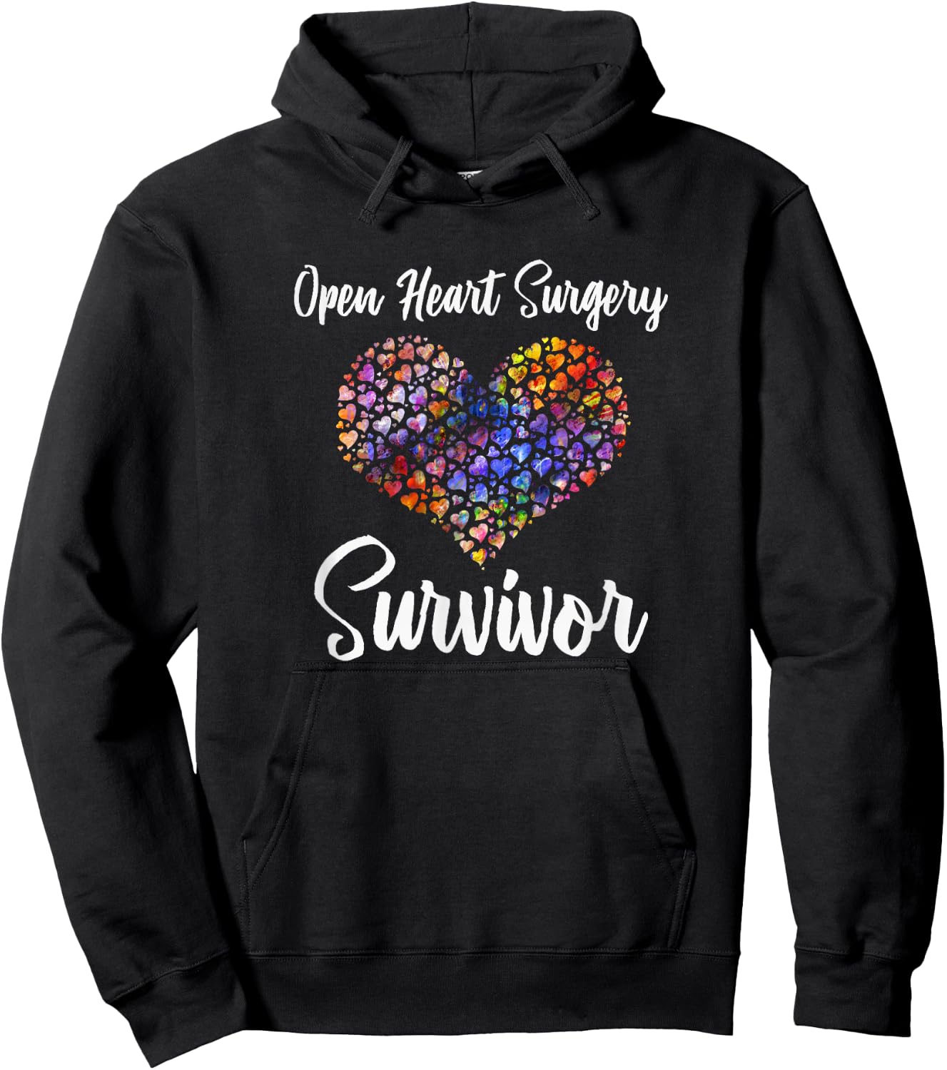 I Survived Open Heart Surgery ; Heart Attack Survivor Hoodie - Hoodie | Black