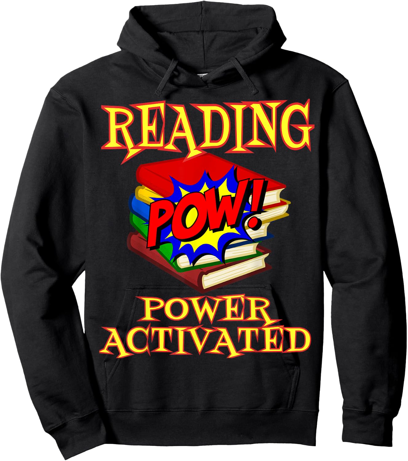 Reading Super Power Activated Superhero Teacher Or Student Men Women Girls Kids Hoodie - Hoodie | Black