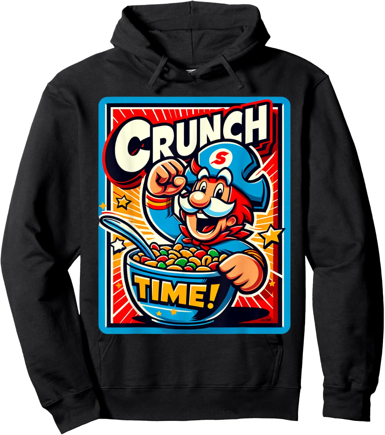 Vintage Retro Funny Quote Cereal Bowl Hoodie - Hoodie | Black