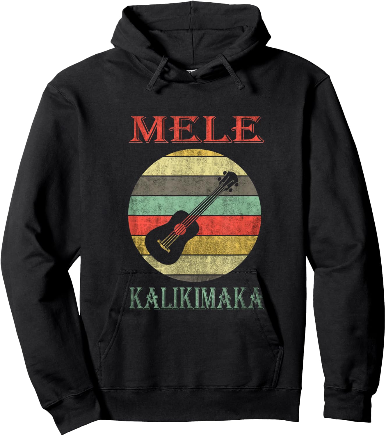 Hawaii Christmas Mele Kalikimaka Hawaiian Vintage Hoodie - Hoodie | Black