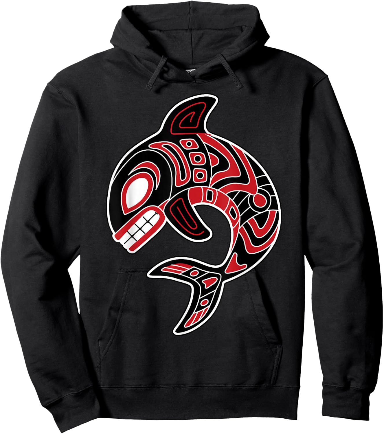 Orca Northwest American Indian Totem Killer Whale Hoodie - Hoodie | Black