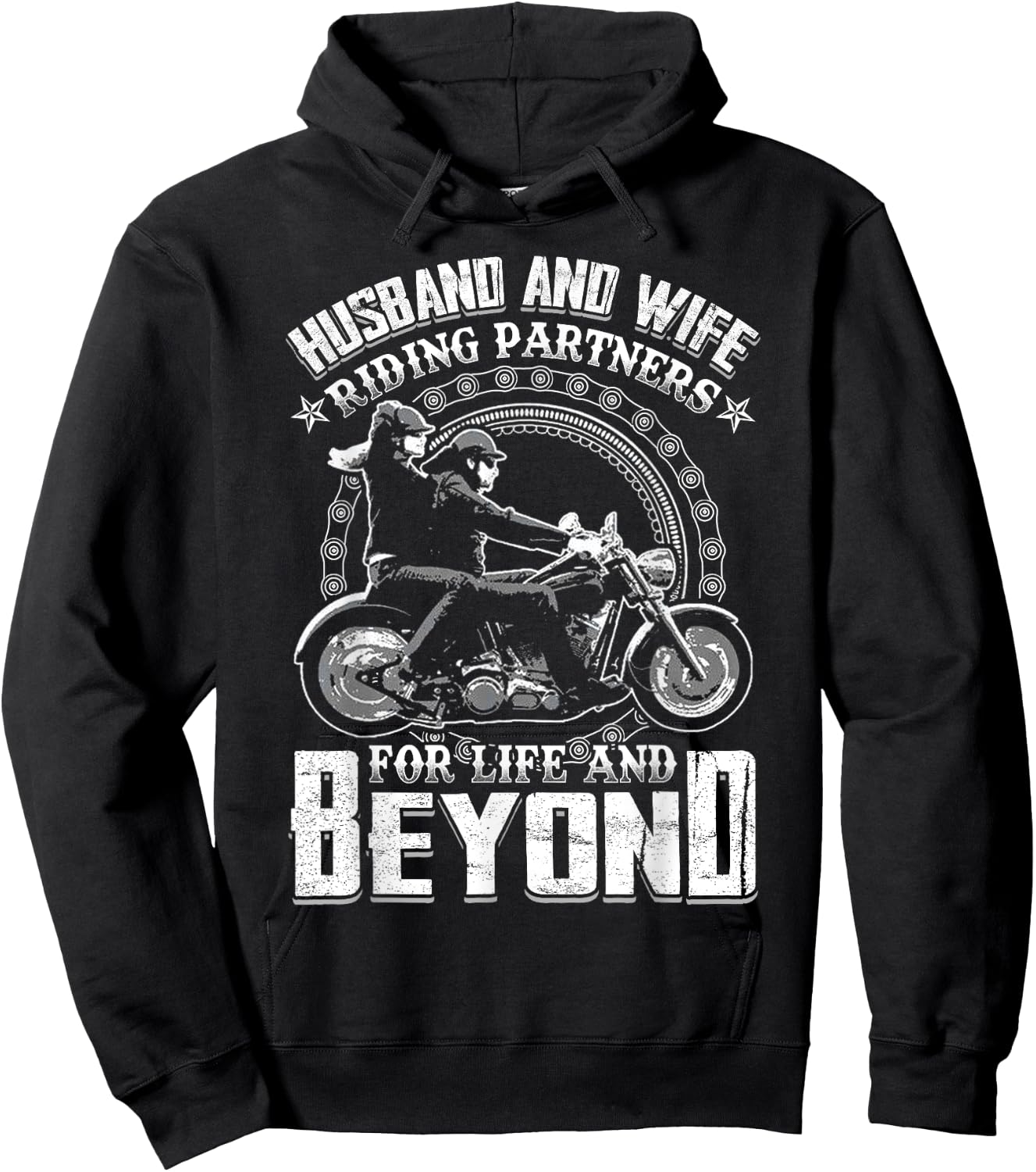 Husband And Wife Riding Partners For Life And Beyond Shirt Hoodie - Hoodie | Black