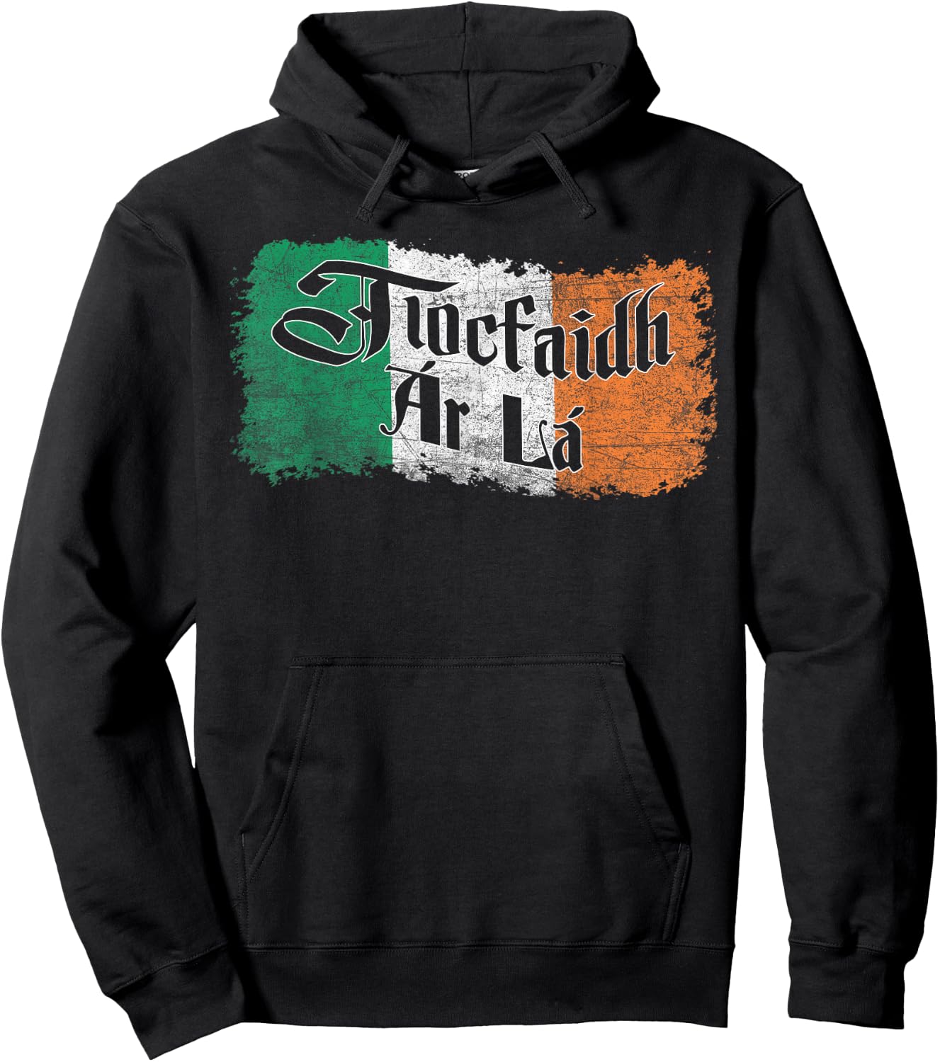 Tiocfaidh Ar La Vintage Ireland Irish Flag Hoodie - Hoodie | Black