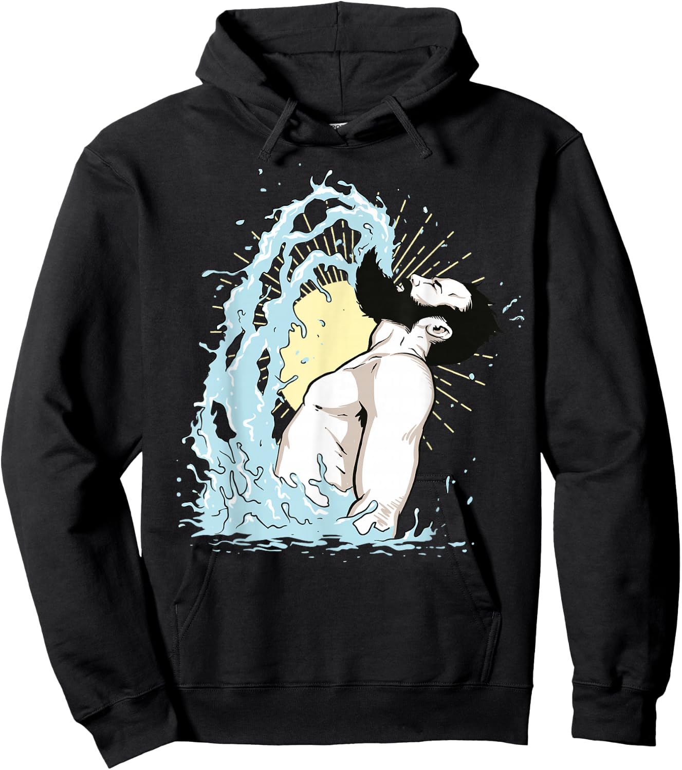 Beard Flip Funny Men Hoodie - Hoodie | Black