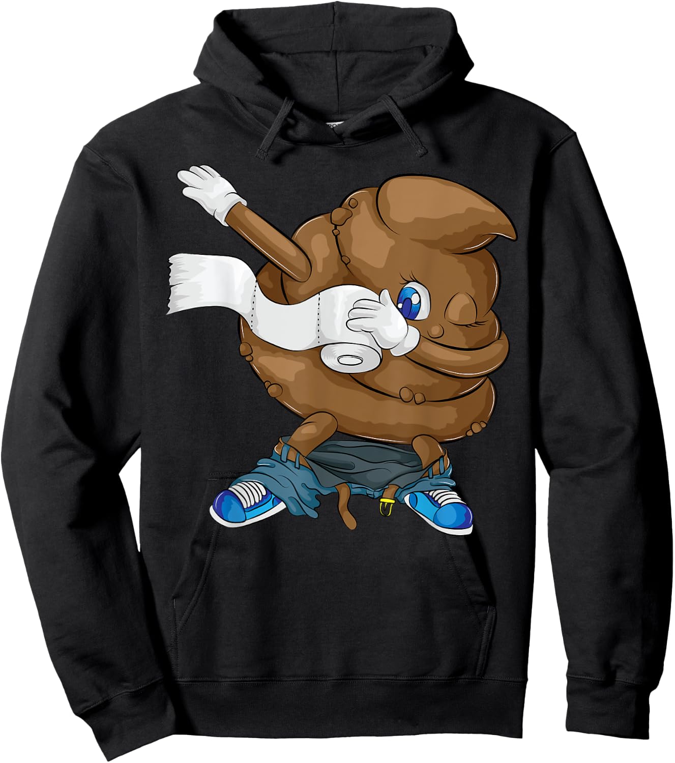 Dabbing Poop | Cool Friendly Funny Pooping Gift Hoodie - Hoodie | Black