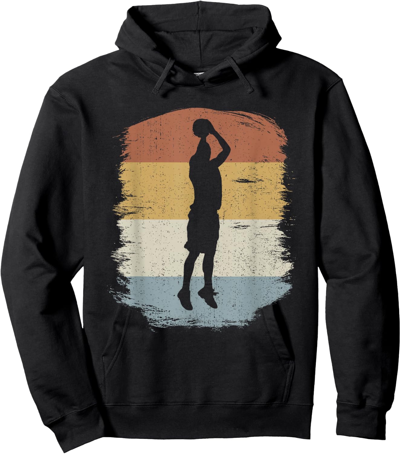 Retro Basketball Jumpshot Baller - Vintage Basketball Hoodie - Hoodie | Black