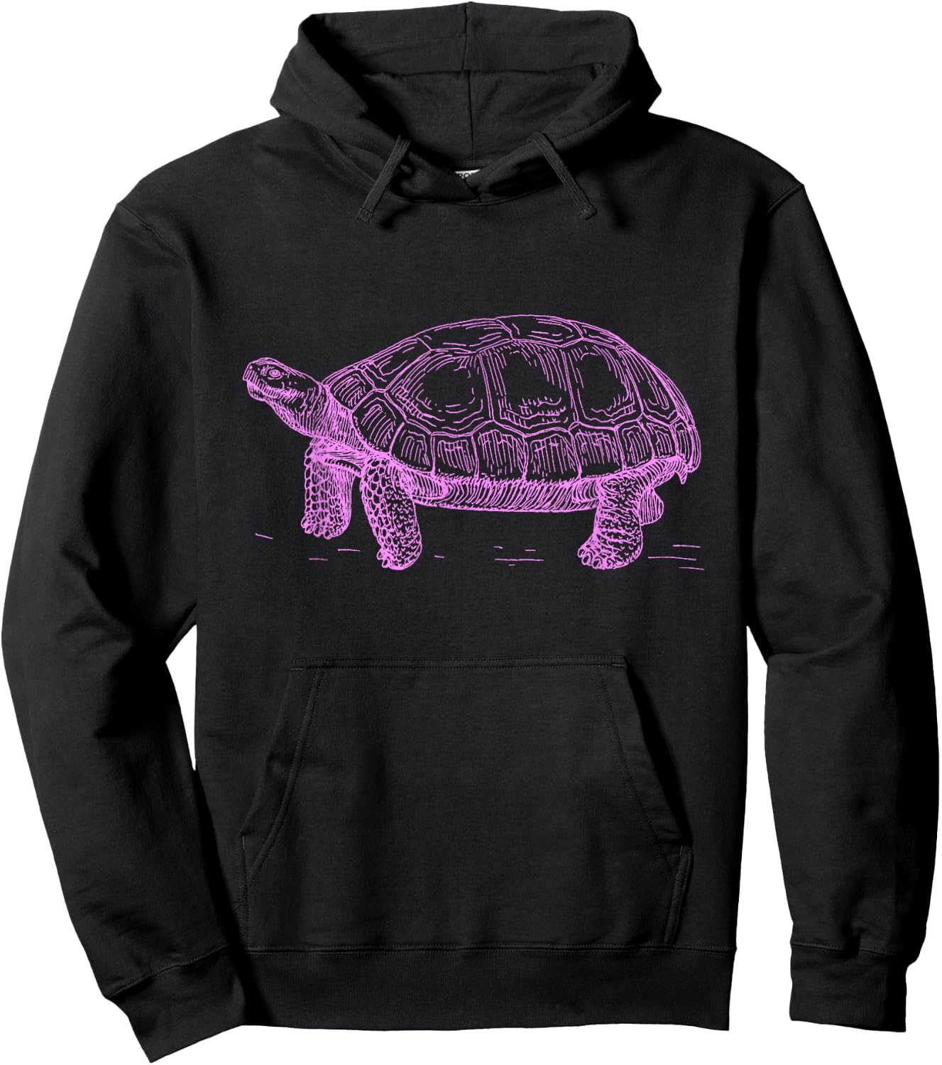 Fun Vintage Pink Tortoise Funny Tortoise T Shirt Hoodie - Hoodie | Black