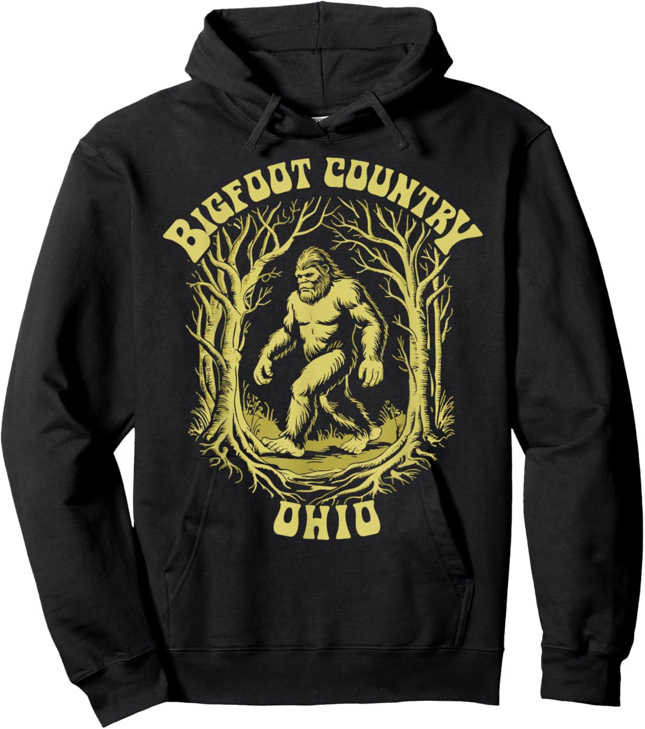Ohio Bigfoot Country Retro Sasquatch Lover Classic Hoodie - Hoodie | Black