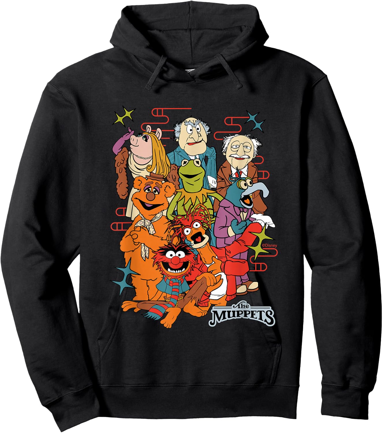 Disney The Muppets Retro Squad Hoodie - Hoodie | Black