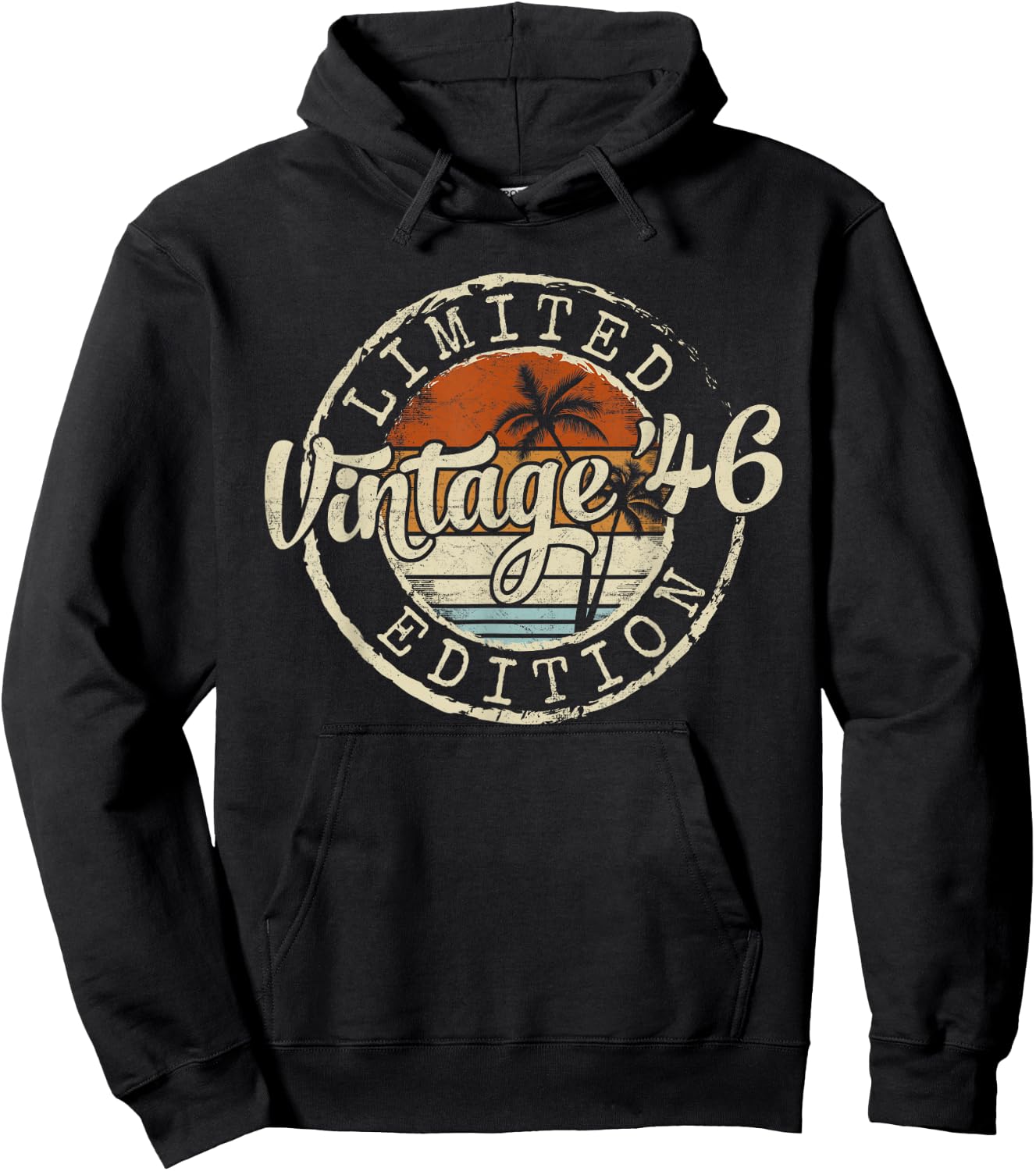 Vintage 1946 80th Birthday Gifts Women 80 Year Old Hoodie - Hoodie | Black