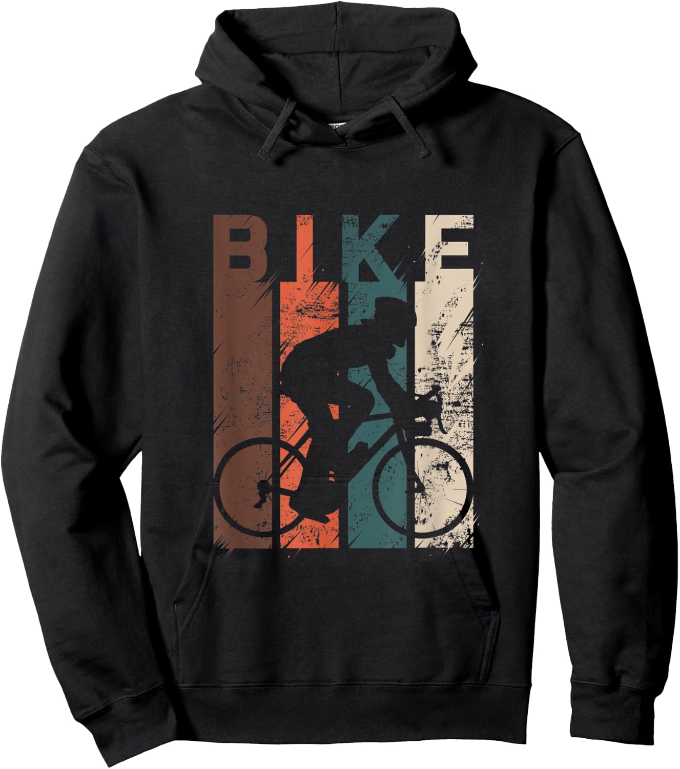 Mountain Bike Tour Cycling Lover Bicycle Rider Vintage Hoodie - Hoodie | Black