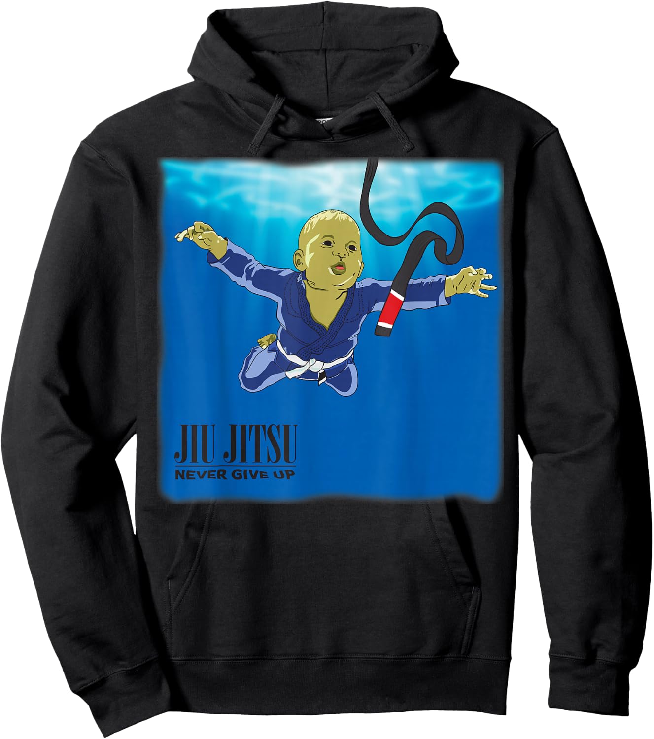 BJJ - Never give up, You'll get BJJ Black Belt Hoodie - Hoodie | Black