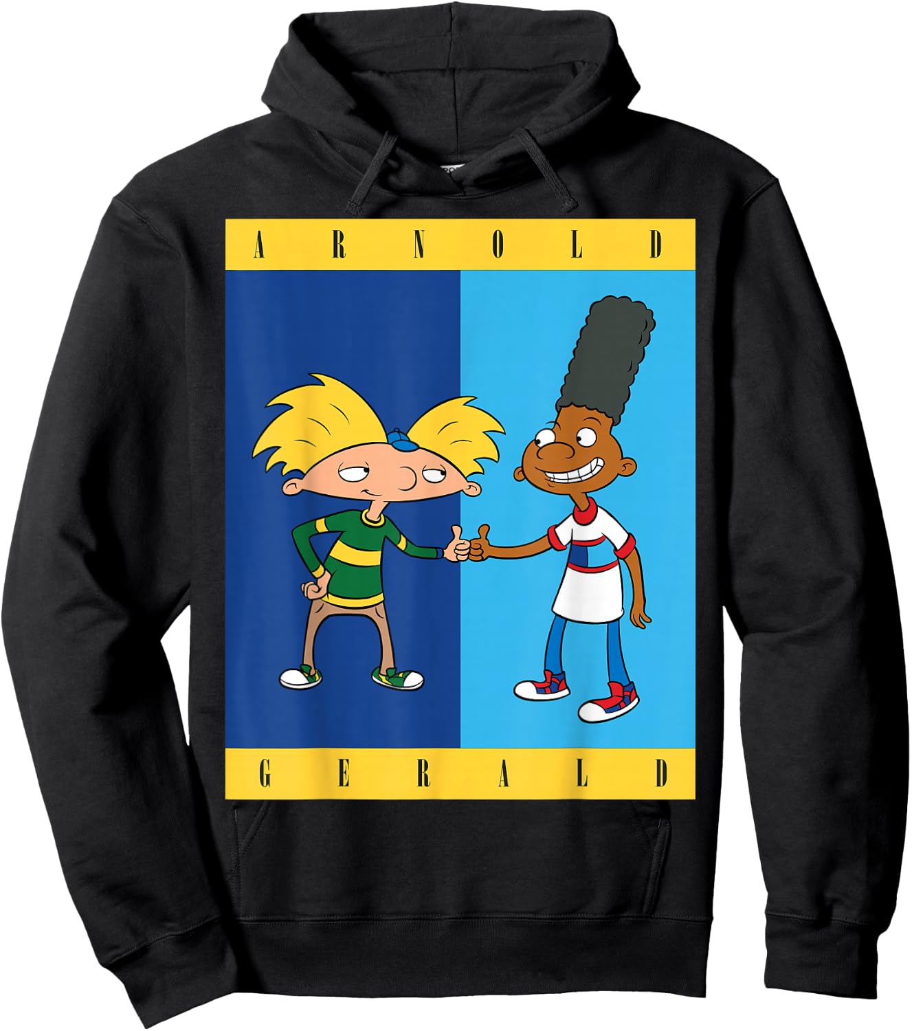 Arnold And Gerald Handshake Designer Brand Hoodie - Hoodie | Black