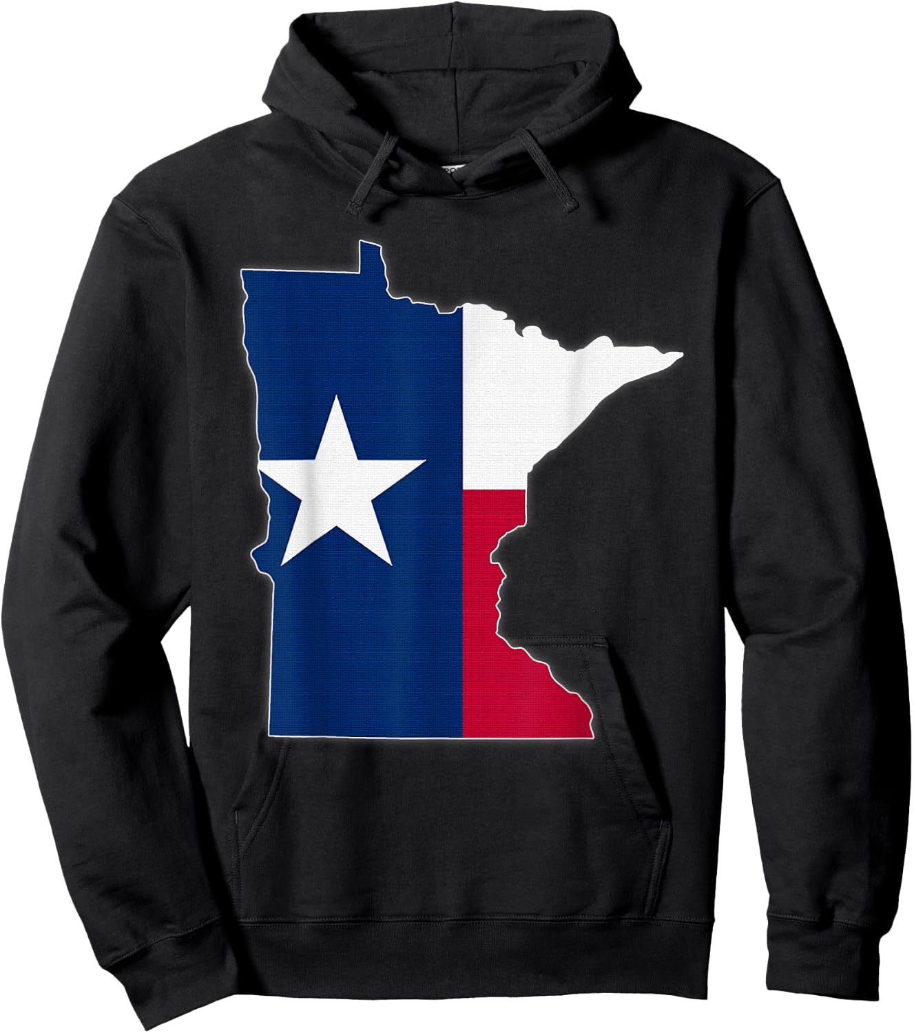 MINNESOTA STATE MAP TEXAS TX Flag Roots Men Women Gift Hoodie - Hoodie | Black