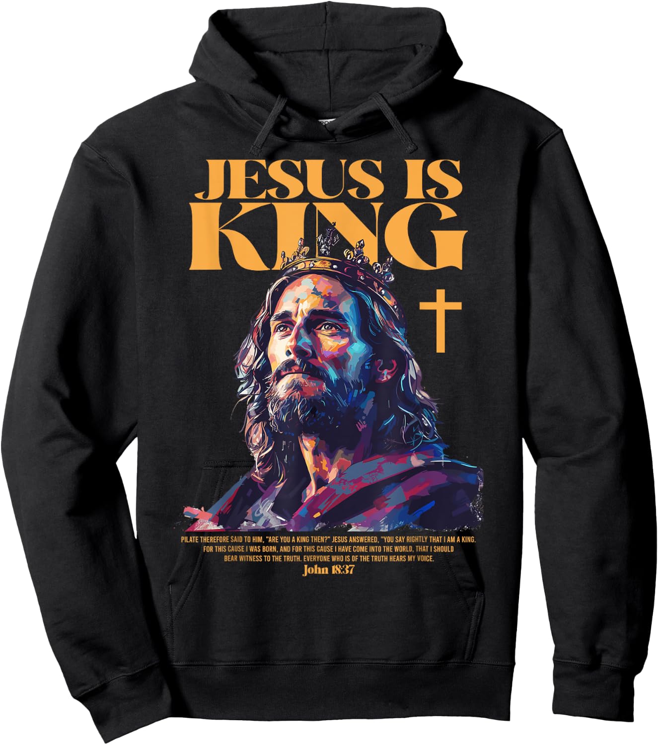 Jesus is king bible verse Hoodie - Hoodie | Black