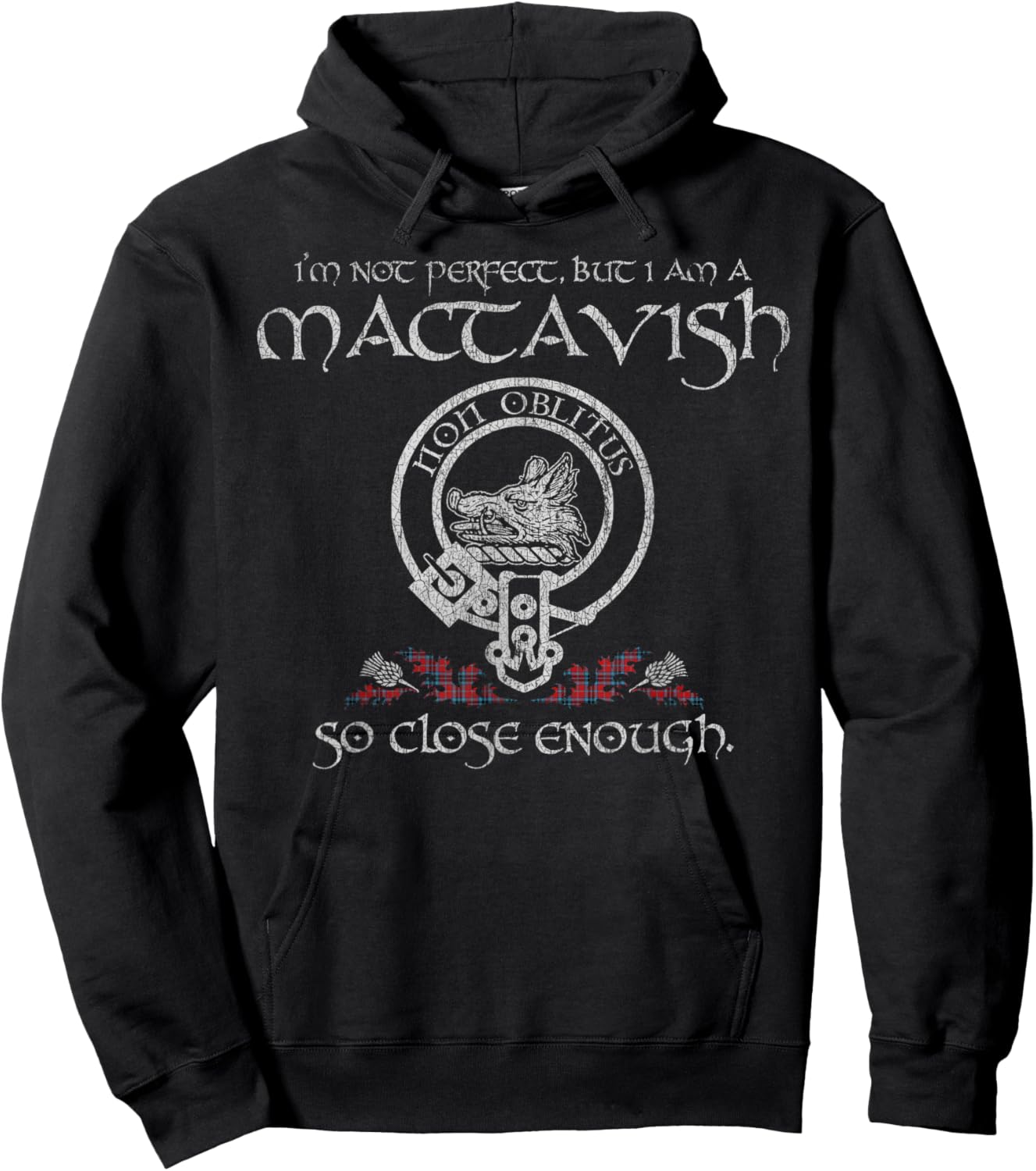 Mactavish Clan Proud Heritage Scottish Last Name Vintage Hoodie - Hoodie | Black