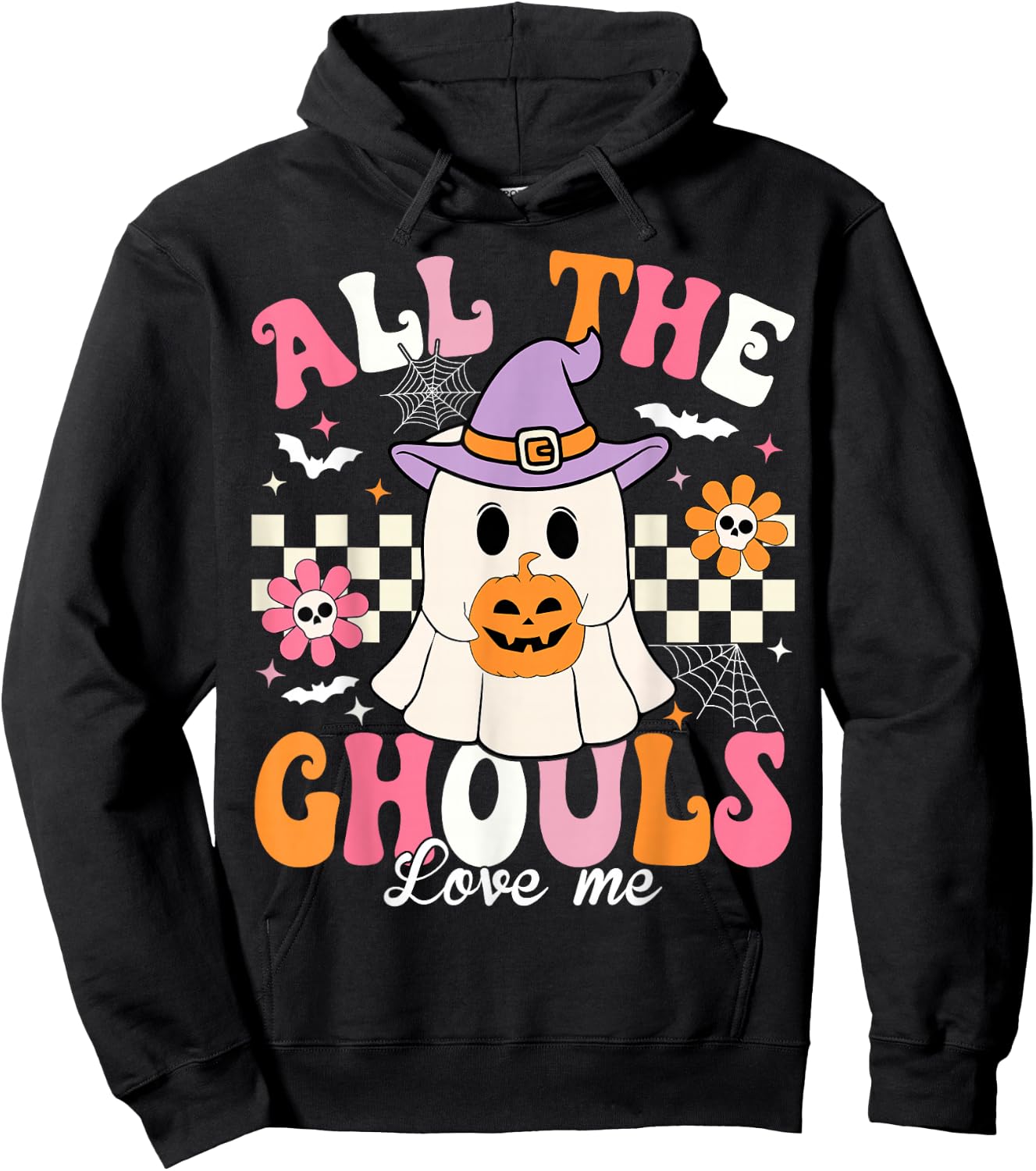 All The Ghouls Love Me Halloween Ghost Spooky Halloween Kids Hoodie - Hoodie | Black