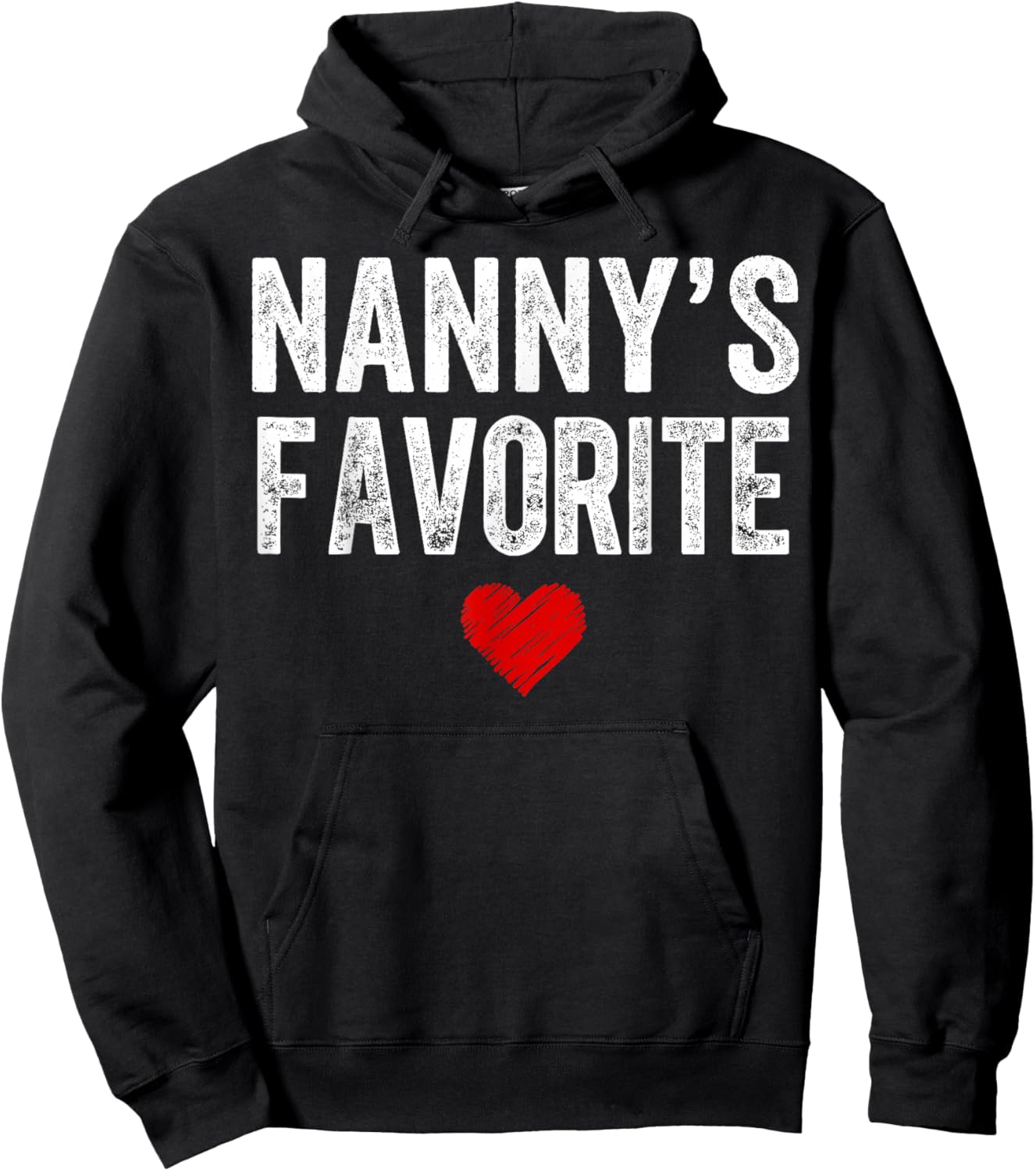 Funny Nannys Favorite Son Daughter I'm Nanny's Favorite Hoodie - Hoodie | Black