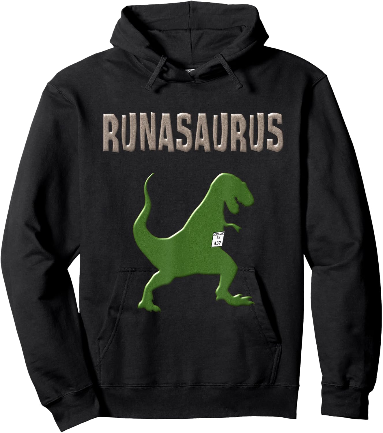 Funny T Rex Dinosaur Running Shirt Runner Race Day Finisher Hoodie - Hoodie | Black