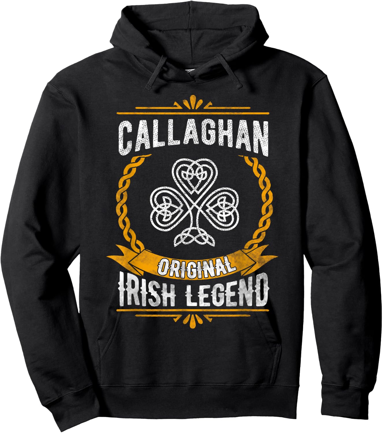 Callaghan Irish Legend Vintage Shamrock Family Name Hoodie - Hoodie | Black