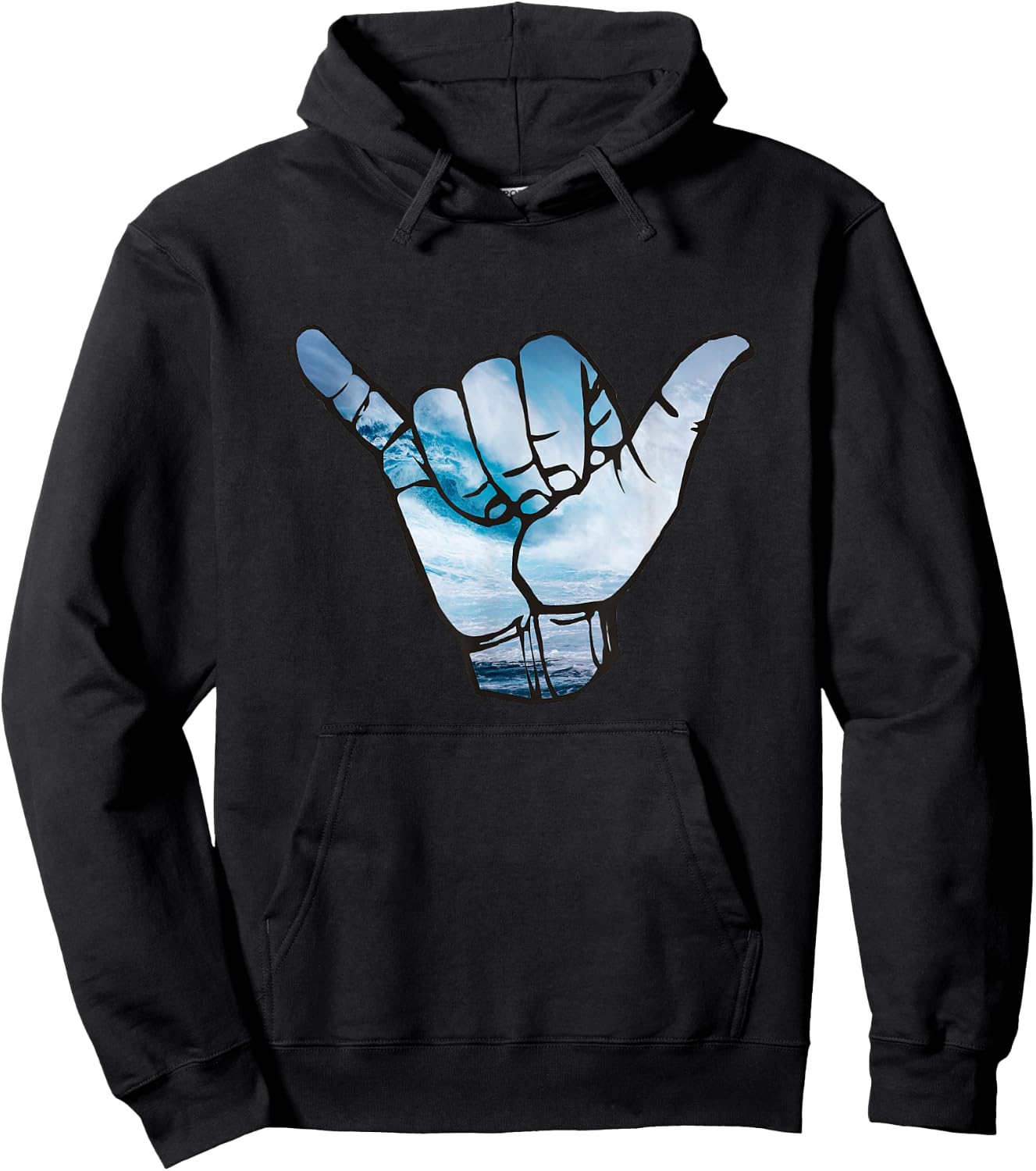 Shaka T Shirt Ocean Surfing Wave Surfer Hawaii Hang Hoodie - Hoodie | Black