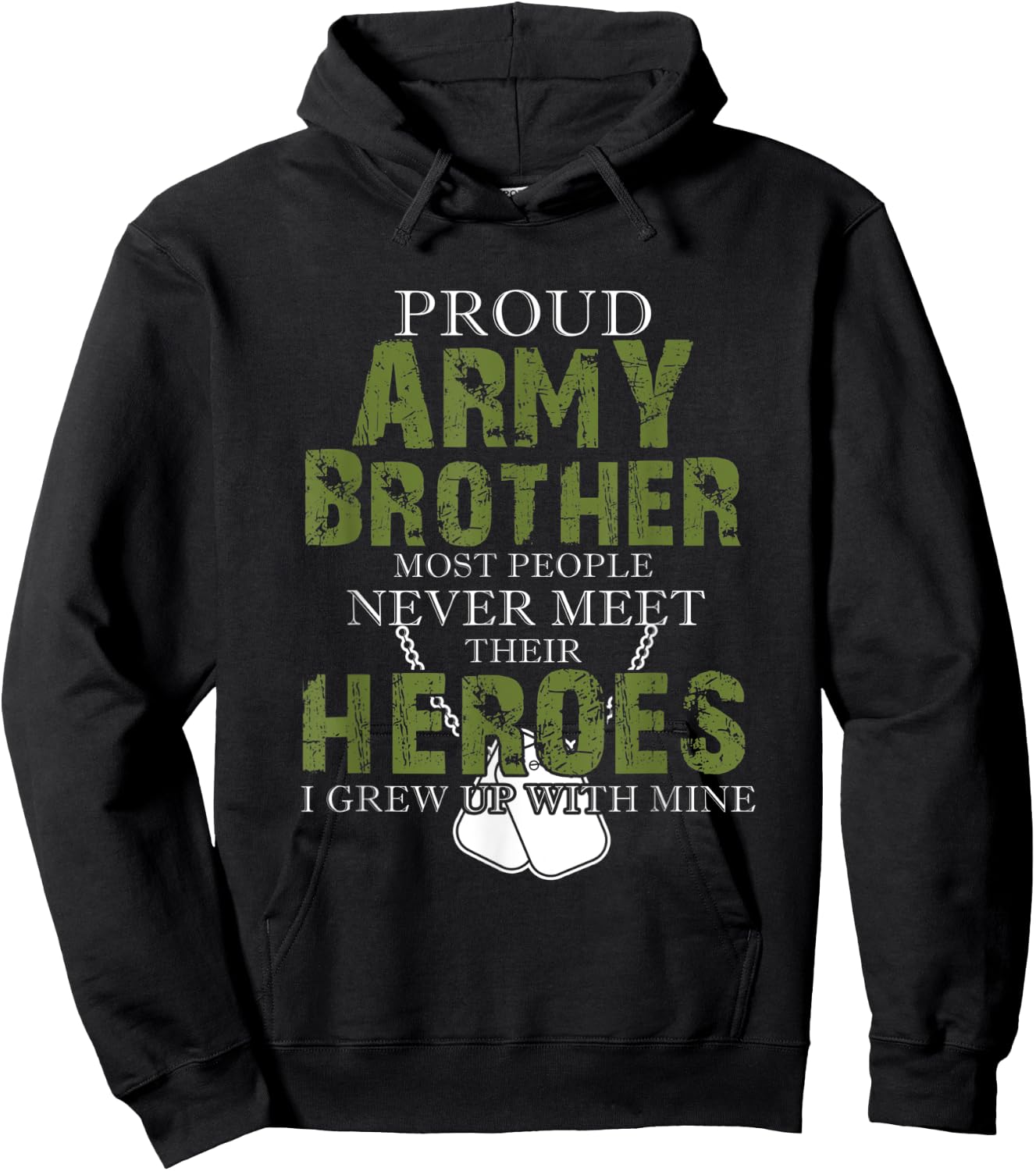 Proud Army Brother Hoodie - Hoodie | Black