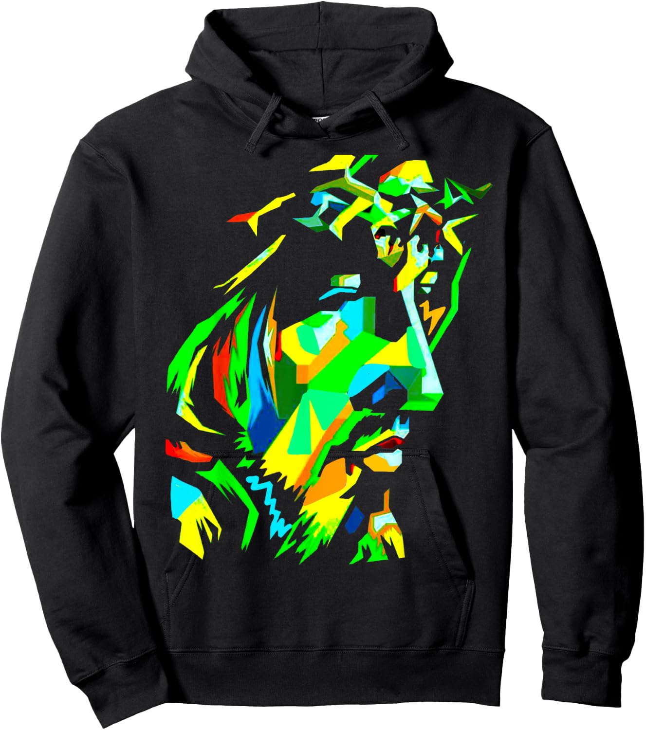 Jesucristo Pop Art Jesus Christ Face, Catholic Icon Painting Hoodie - Hoodie | Black