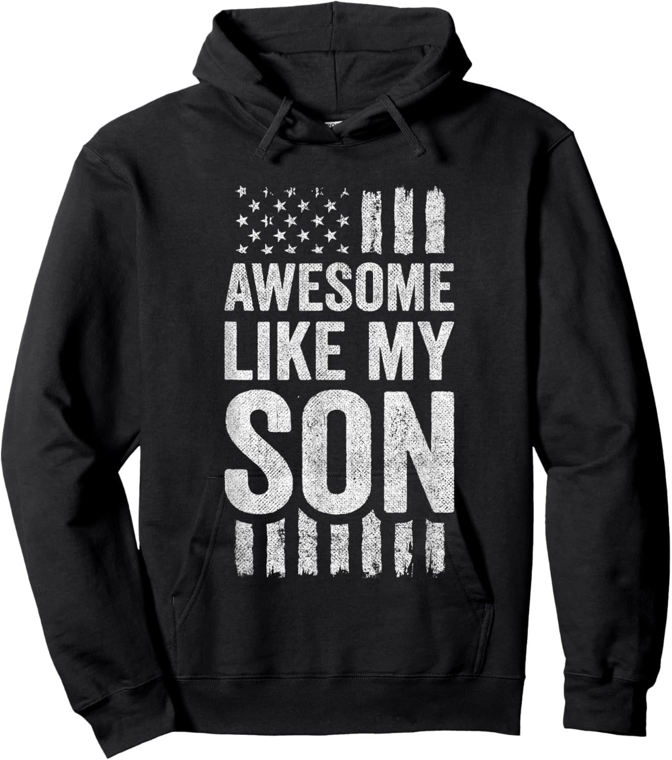 Awesome Like My Son - American Flag Proud Dad Mom Hoodie - Hoodie | Black