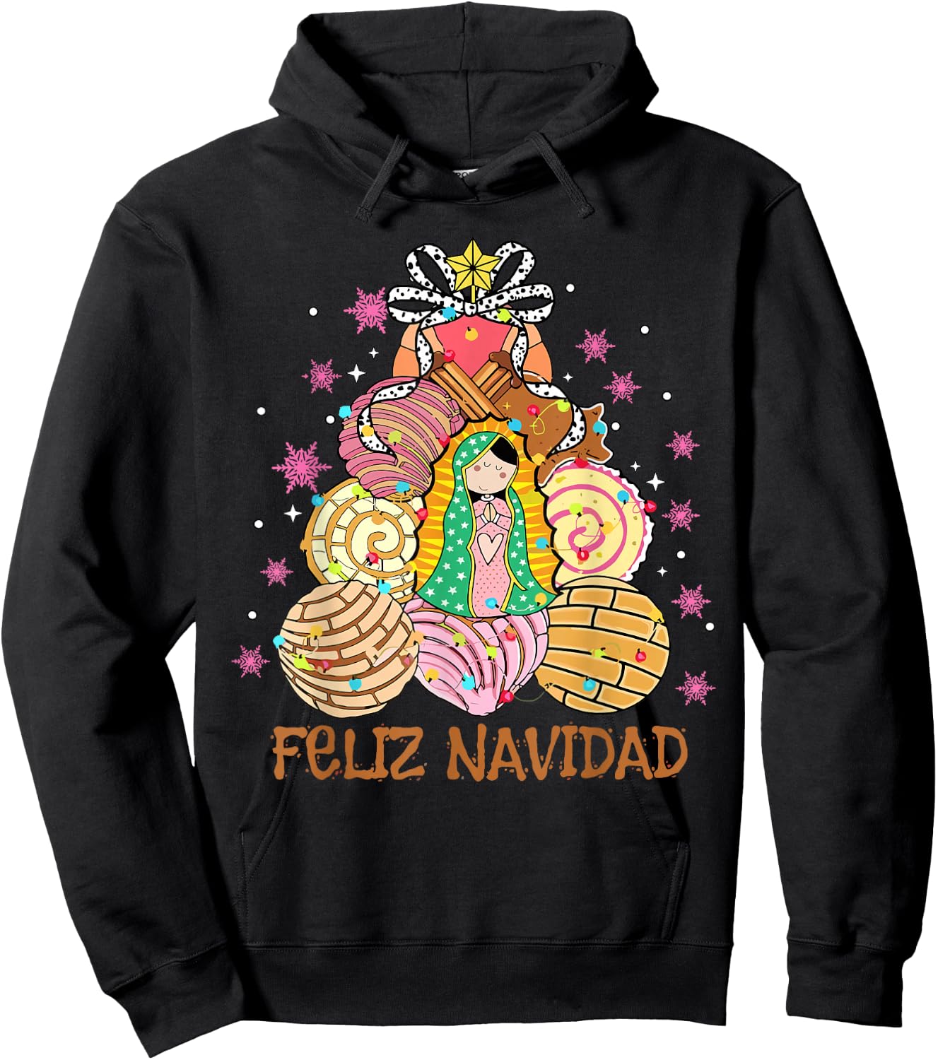 Tis the Season Mexican Christmas Feliz Navidad Xmas Mexican Hoodie - Hoodie | Black