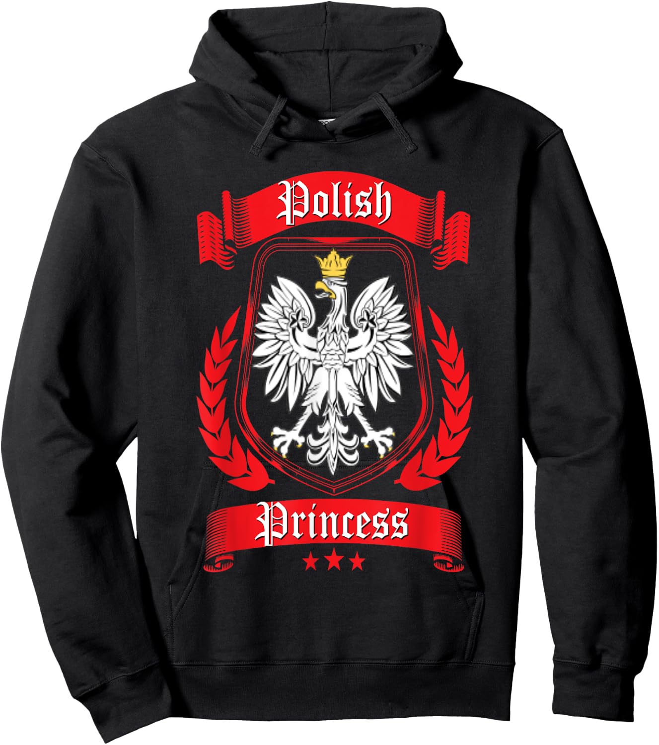Polish Princess Shirt Dyngus Day Poland Eagle Daughter Girls Hoodie - Hoodie | Black