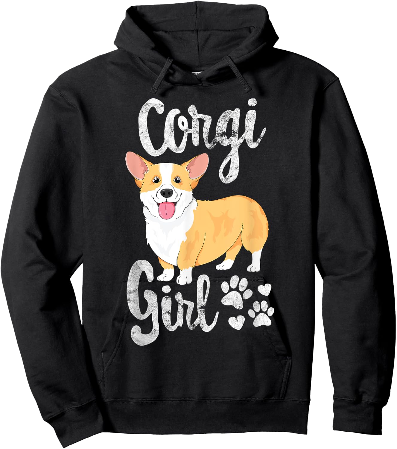 Corgi Girl Women Puppy Mom Dog Mama Lover Gift Hoodie - Hoodie | Black