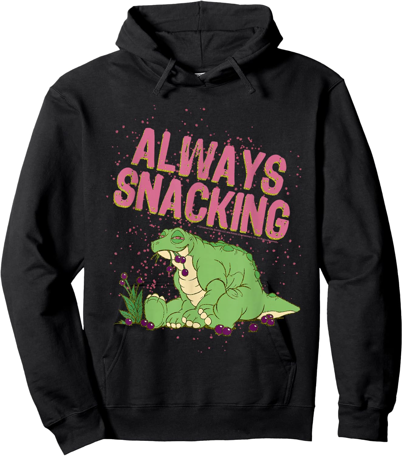 Land Before Time Spike Always Snacking Hoodie - Hoodie | Black