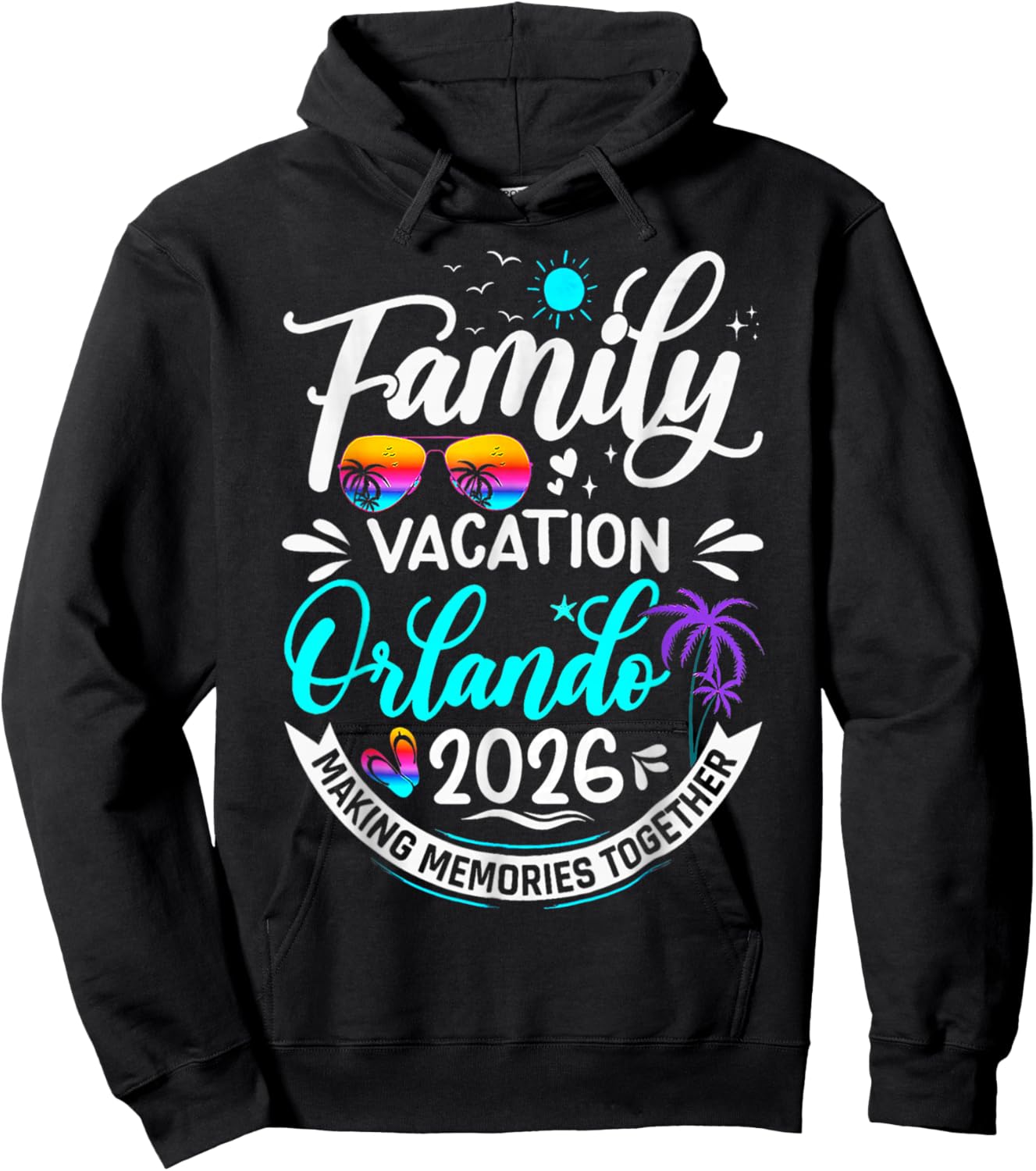 Family Vacation Orlando 2026 Beach Summer Vacation 2026 Hoodie - Hoodie | Black