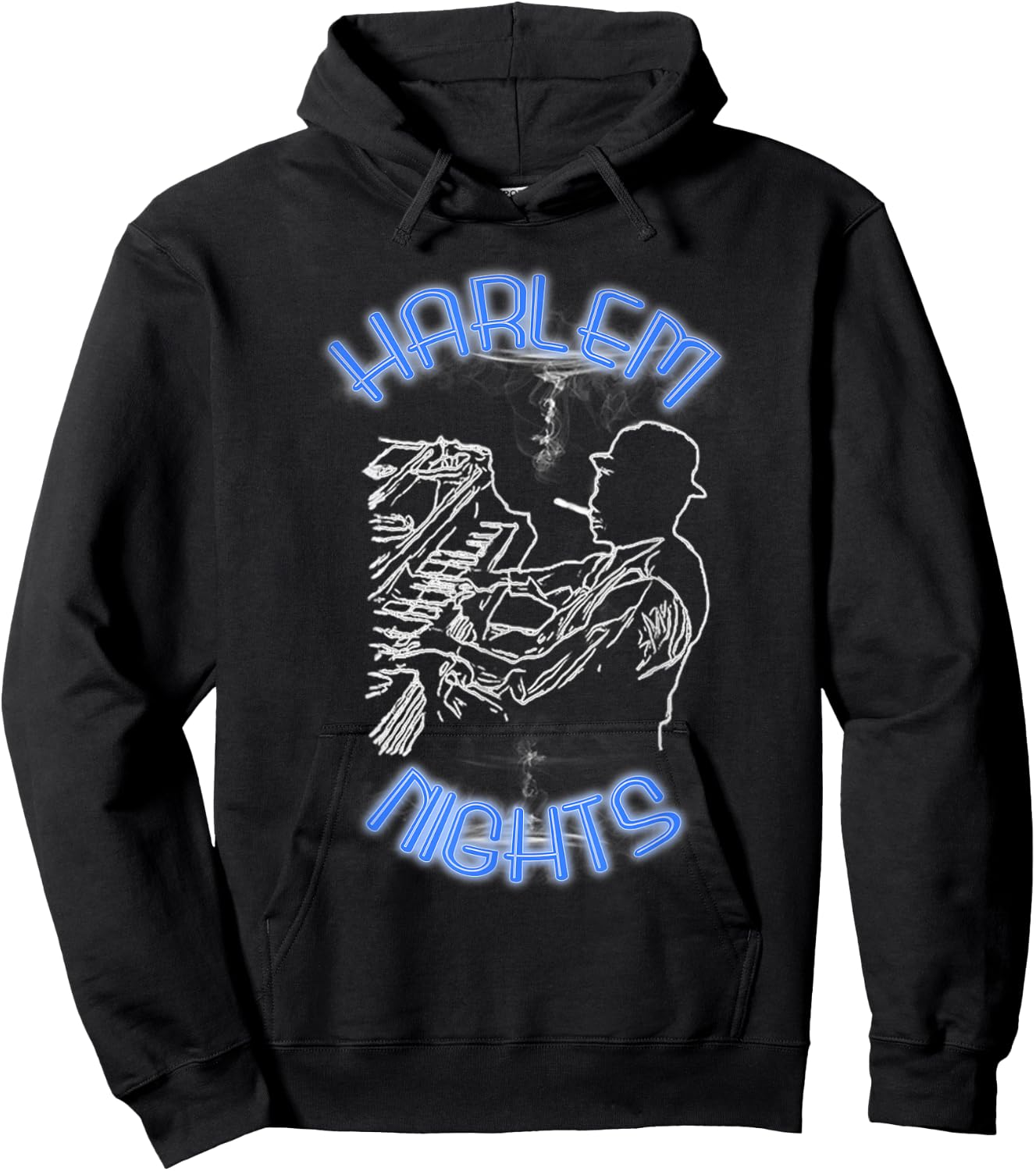 Harlem Nights T Shirt Hoodie - Hoodie | Black