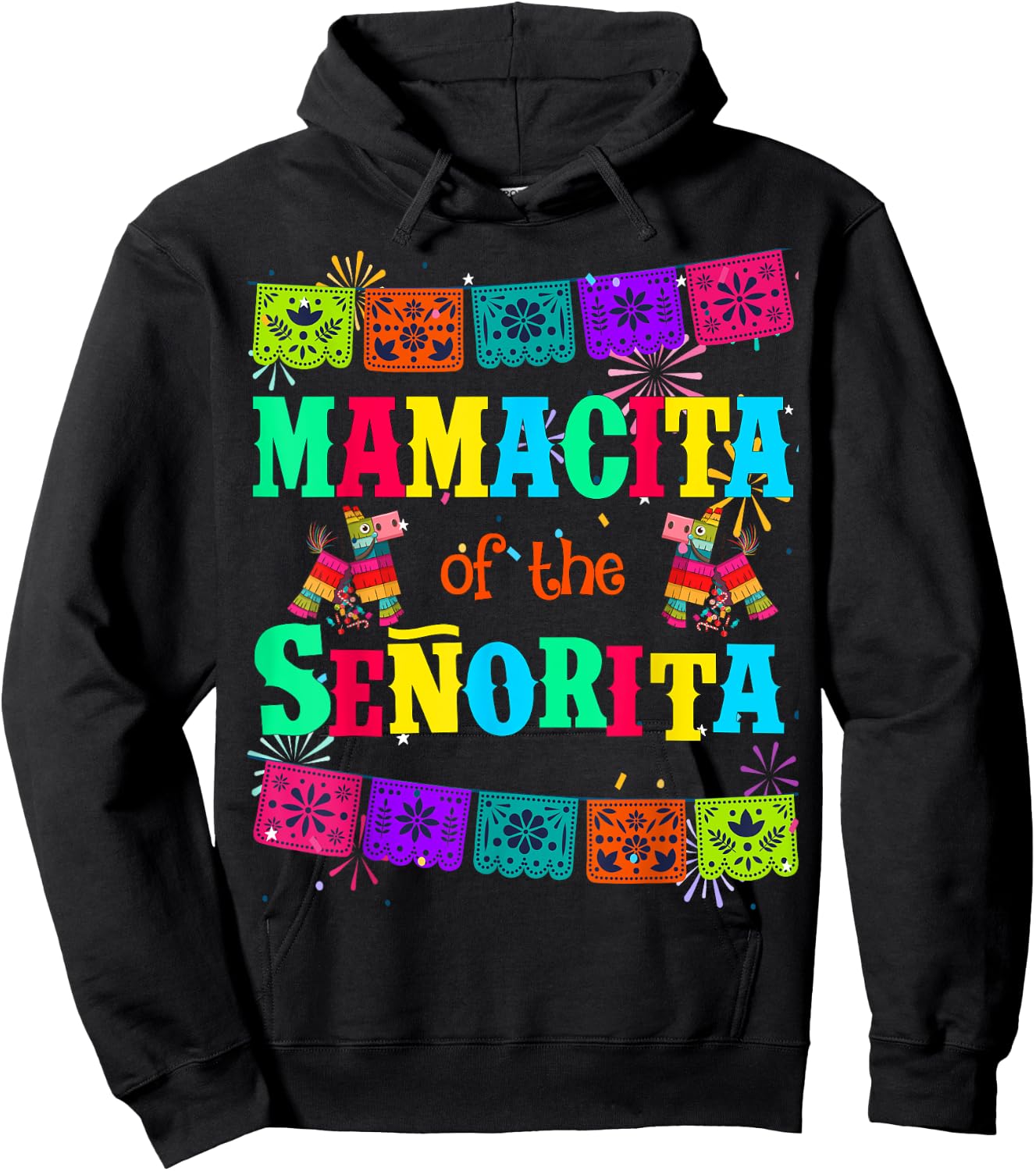 Let's Fiesta Mamacita of the Senorita Mexican Birthday Hoodie - Hoodie | Black