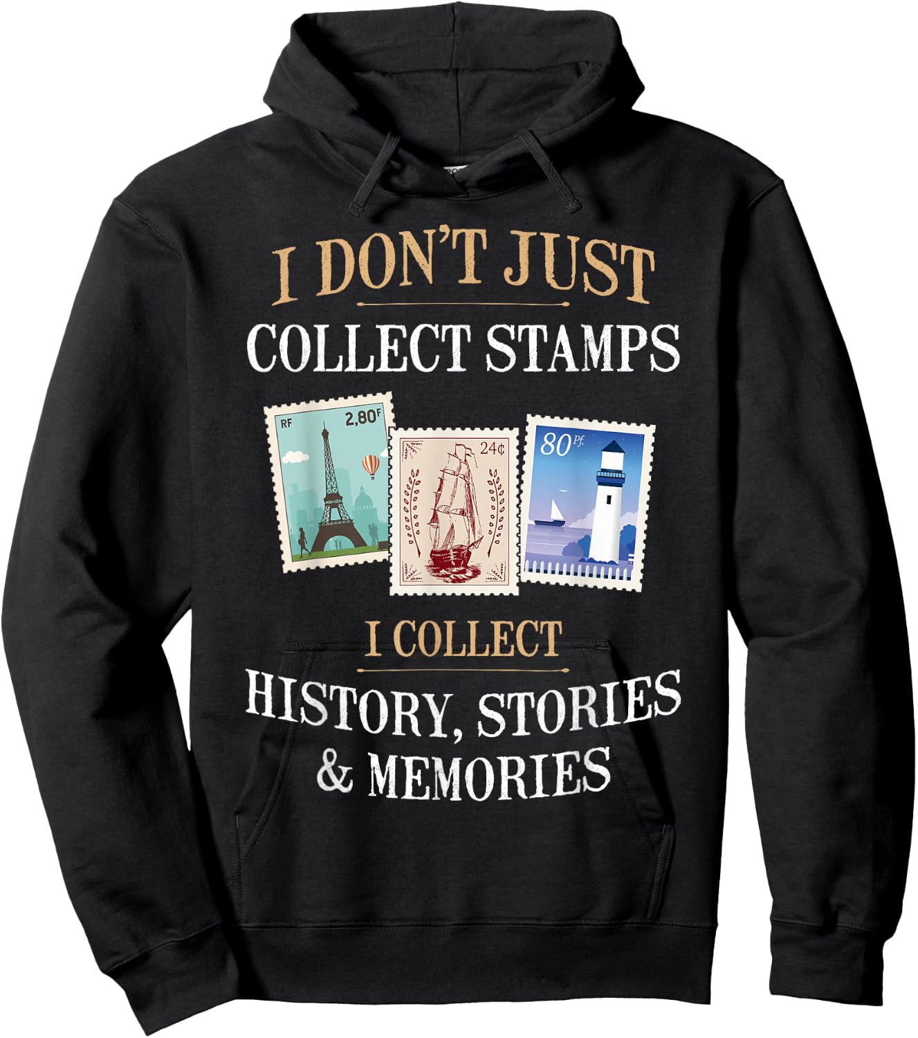 Philately Stamp Collecting Philatelist Hoodie - Hoodie | Black