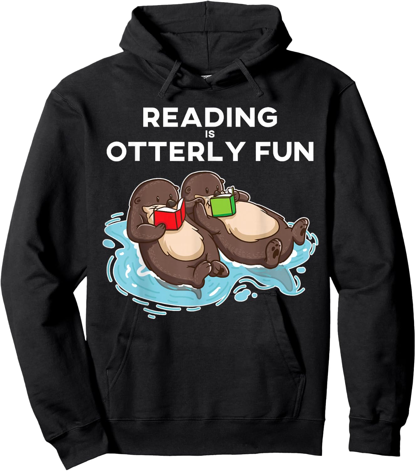 Sea Otter Book Reading Gift Shirt for Bookworm Teachers Hoodie - Hoodie | Black
