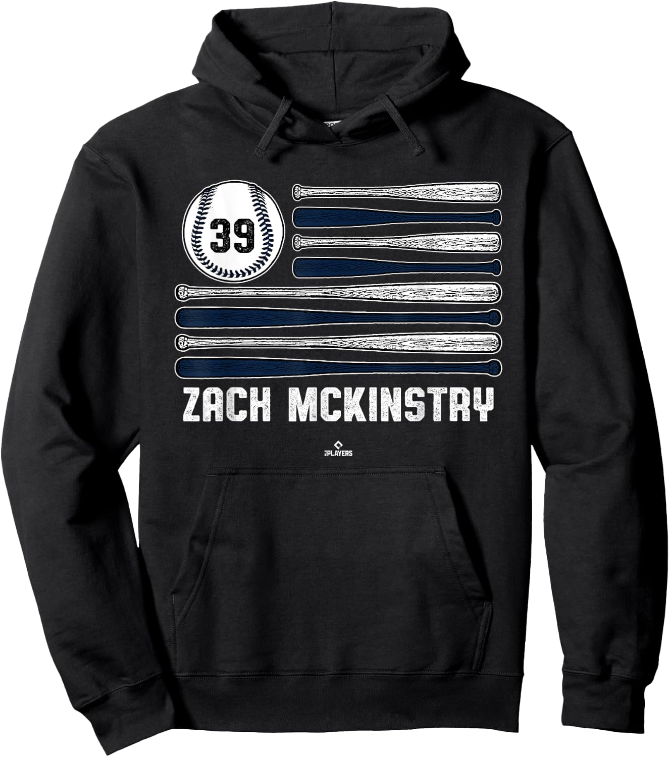 Baseball American Flag Zach McKinstry Detroit Baseball MLBPA Hoodie - Hoodie | Black