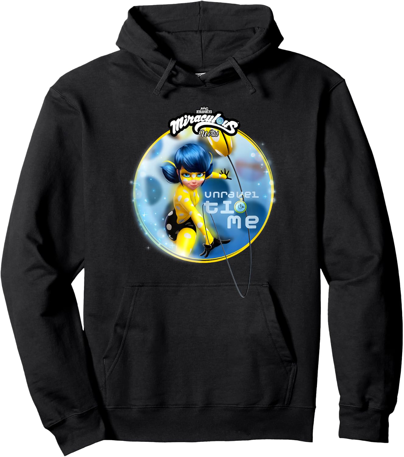 Miraculous Ladybug London Chronobug Unravel Time Hoodie - Hoodie | Black