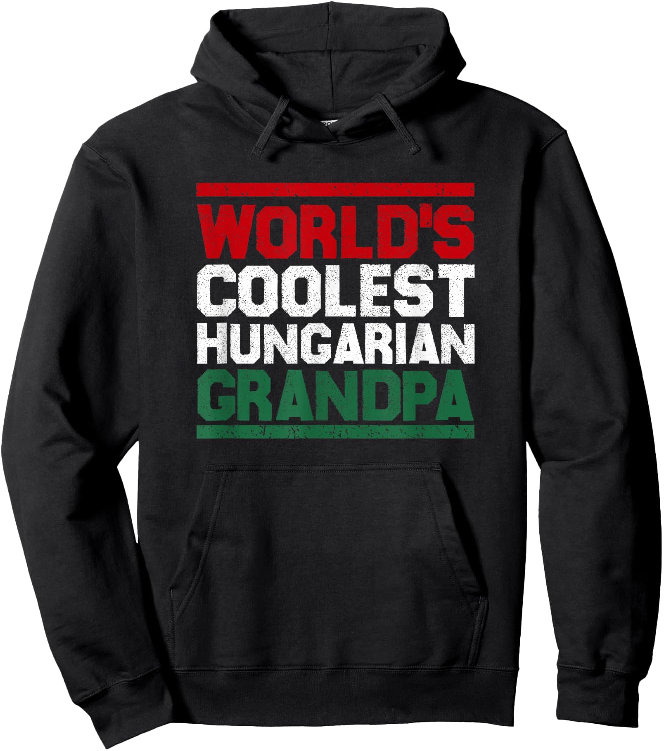 World's Coolest Hungarian Grandpa: Cute Granddad Gift Shirt Hoodie - Hoodie | Black