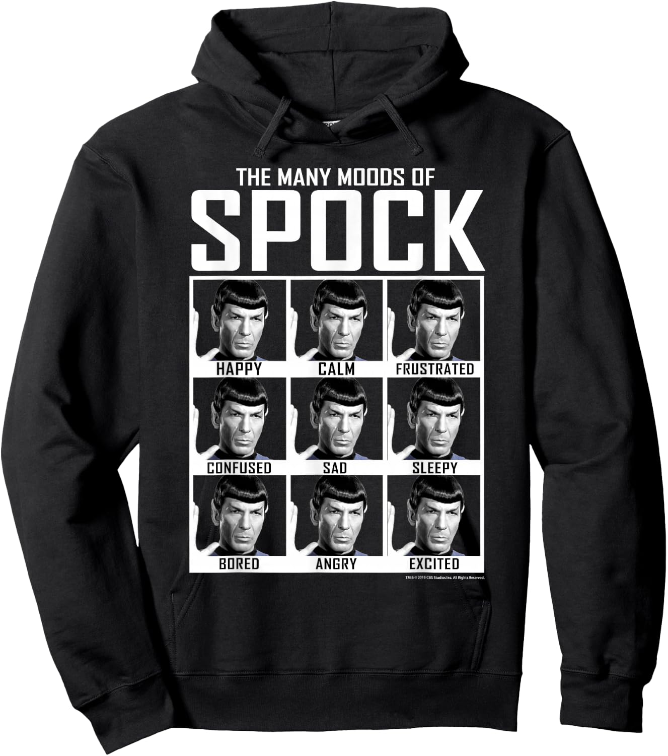 Star Trek: The Original Series Moods of Spock Textbook Hoodie - Hoodie | Black
