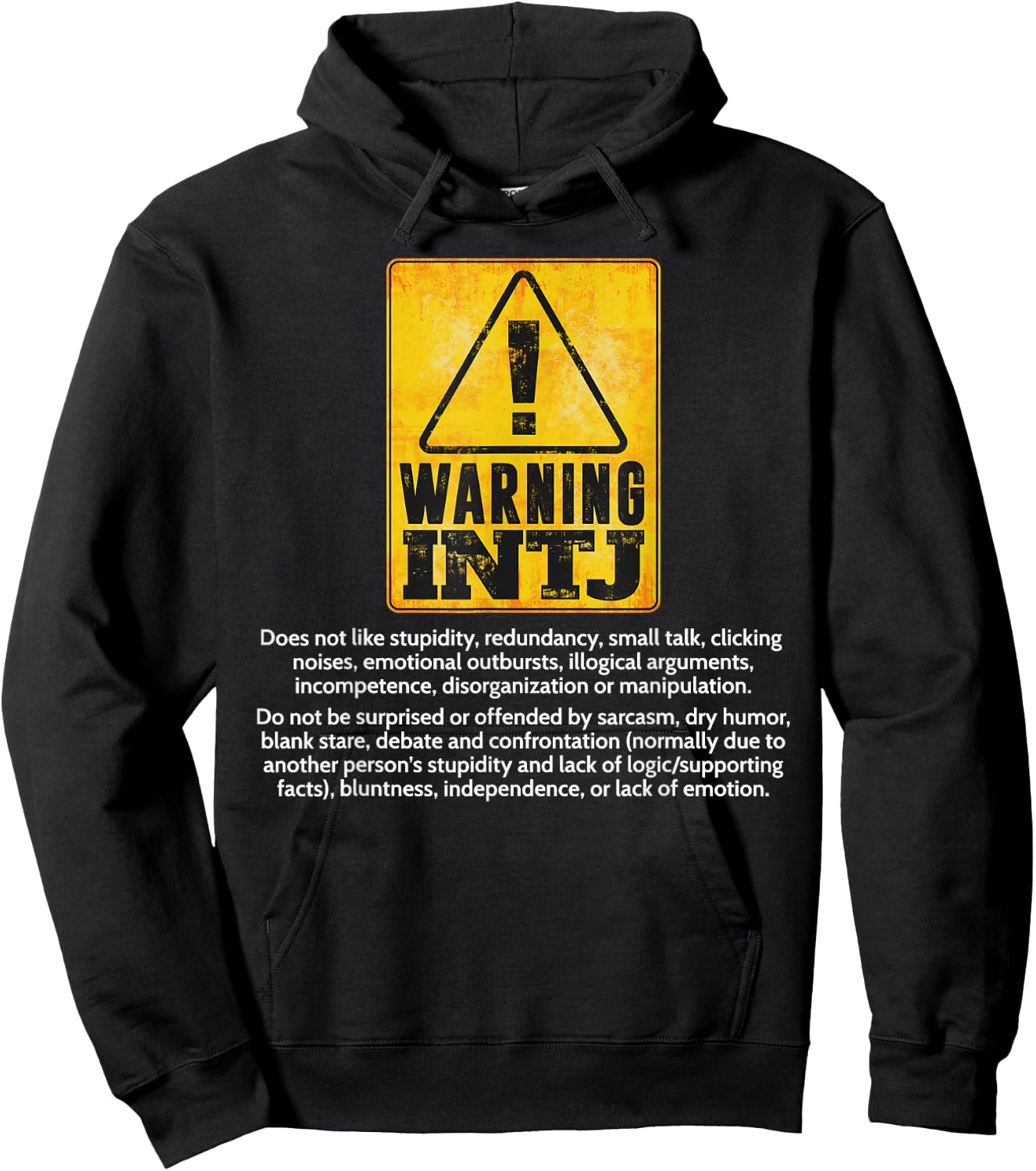 INTJ Personality Type Introvert Thinker Men Women Architect Hoodie - Hoodie | Black