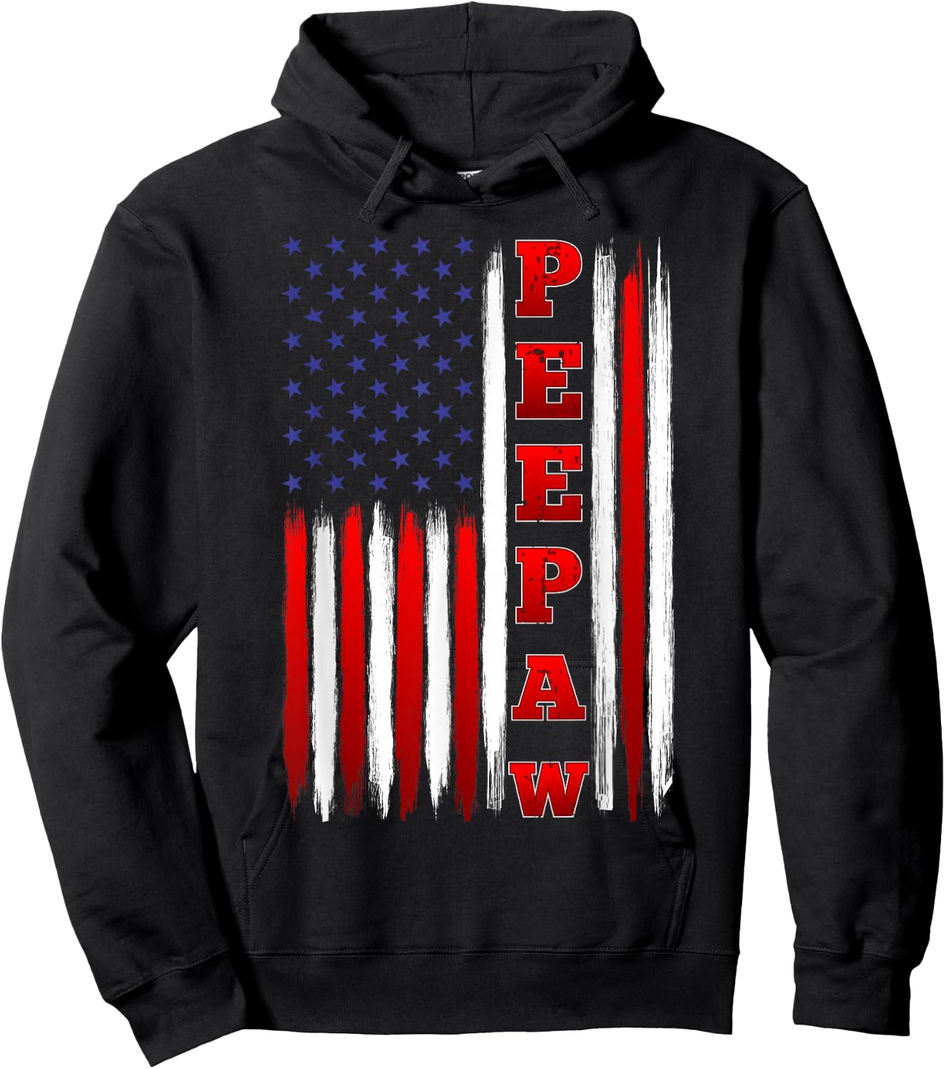 American Flag Patriotic Peepaw Hoodie - Hoodie | Black