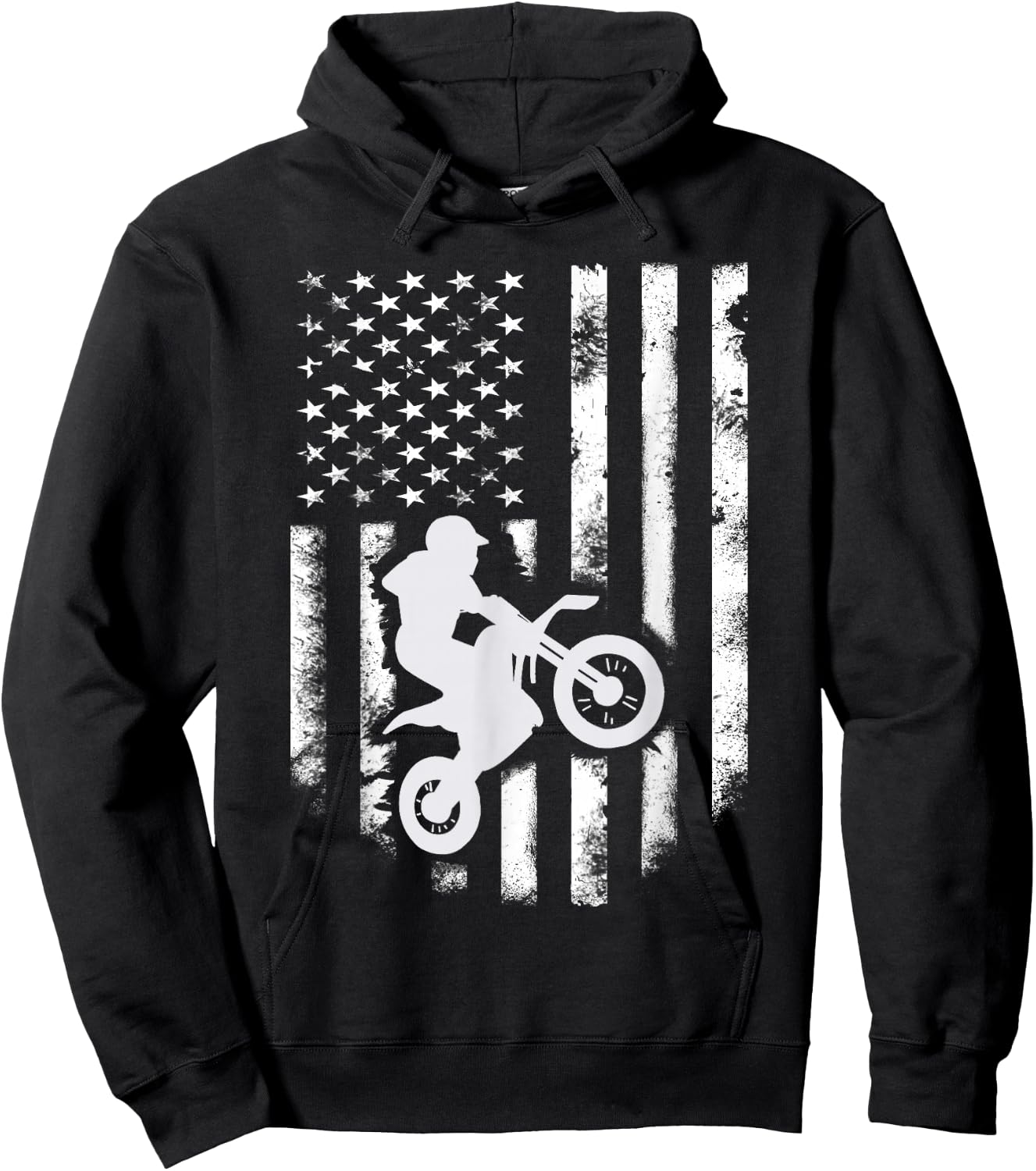 American Flag Motorcross Braap Dirt Bike Off Road Enduro Women Kids Men Hoodie - Hoodie | Black