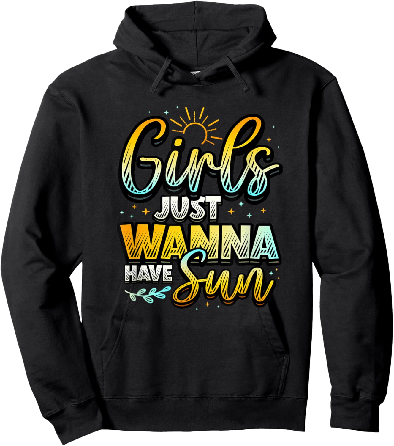 Girls Just Wanna Have Sun Beach Girls Trip Summer Hoodie - Hoodie | Black